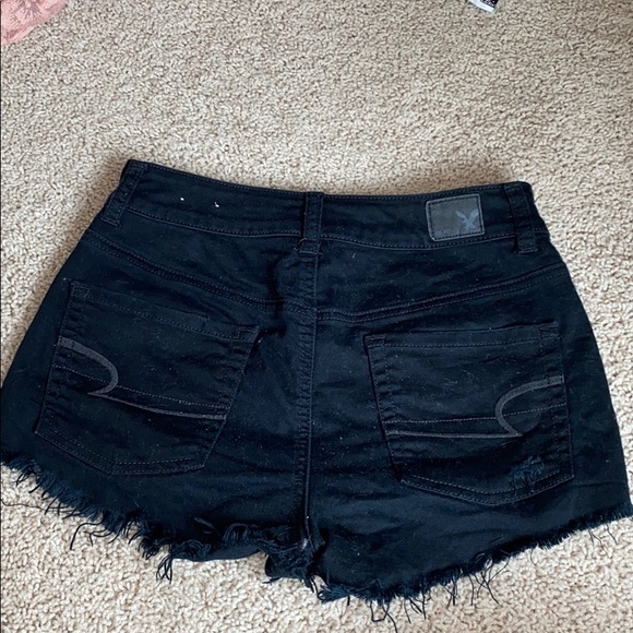 AEO stretch black Jean shorts - Picture 2 of 4